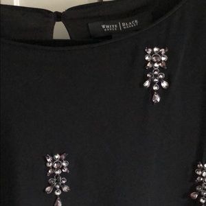 WHBM jewel embellished black dress.  Size medium